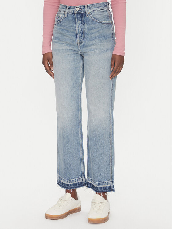 Tommy Jeans Jeansy Layla DW0DW20480 Niebieski Straight Fit