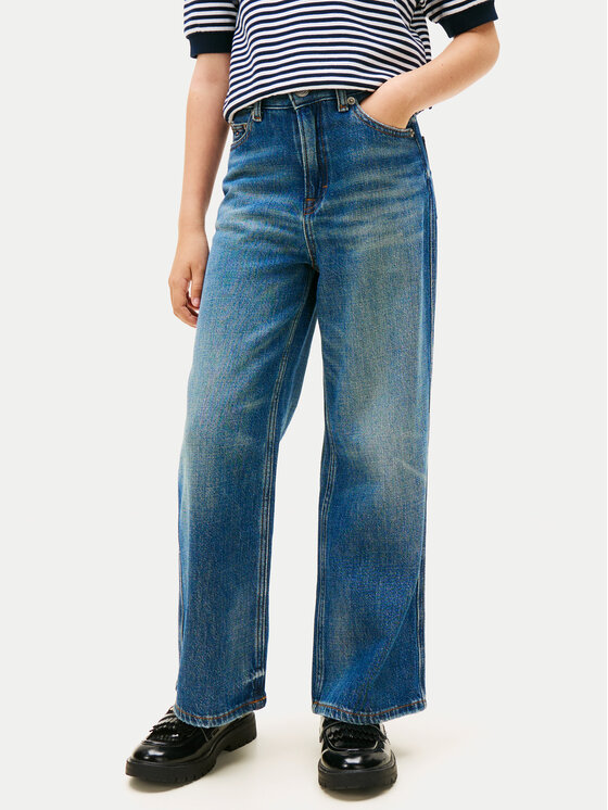 Tommy Hilfiger Jeansy KG0KG08745 Niebieski Wide Leg