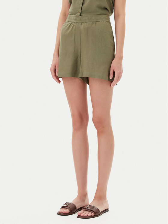 Vero Moda Szorty materiałowe Thea 10333804 Zielony Loose Fit
