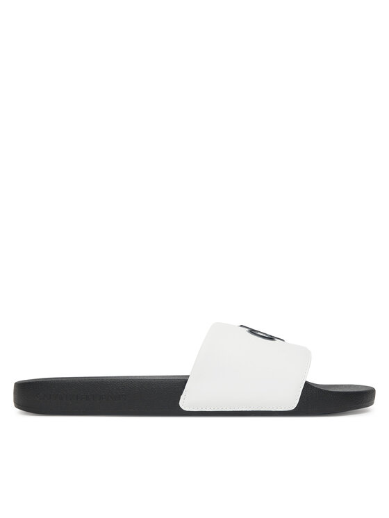 Calvin Klein Jeans Klapki Slide Jelly Mono Pu YM0YM01281 Biały
