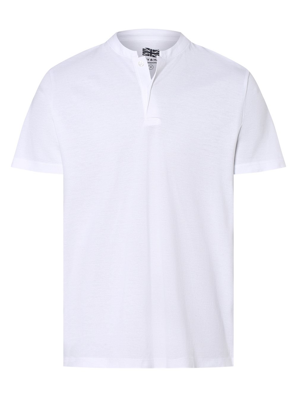 Finshley & Harding London Męska koszulka polo Mężczyźni Bawełna biały, M