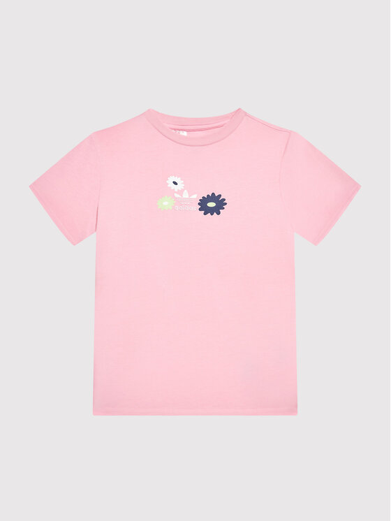 adidas T-Shirt Flower Print HF7466 Różowy Regular Fit