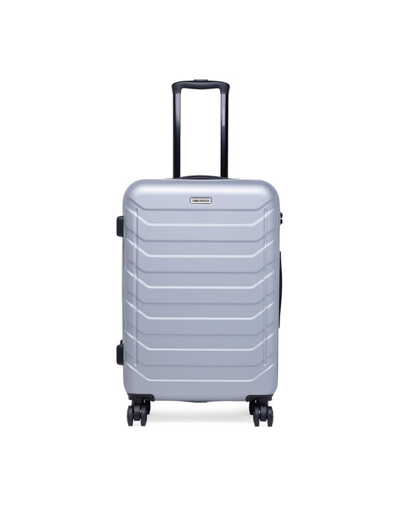 GINO ROSSI Walizka średnia CEO-GIN-M-003-05-SILVER3 Srebrny