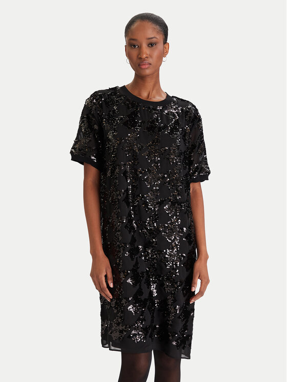 DKNY Sukienka koktajlowa DD54AN74 Czarny Regular Fit