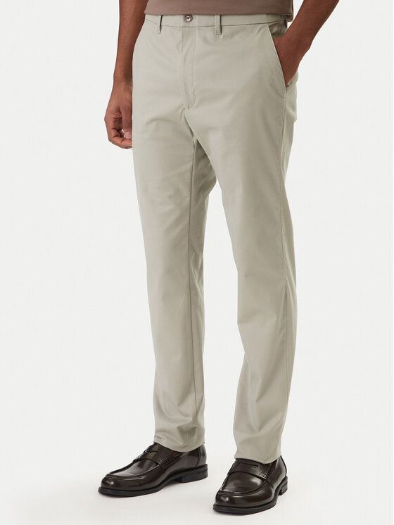 Calvin Klein Chinosy LV04LD613G Beżowy Slim Fit