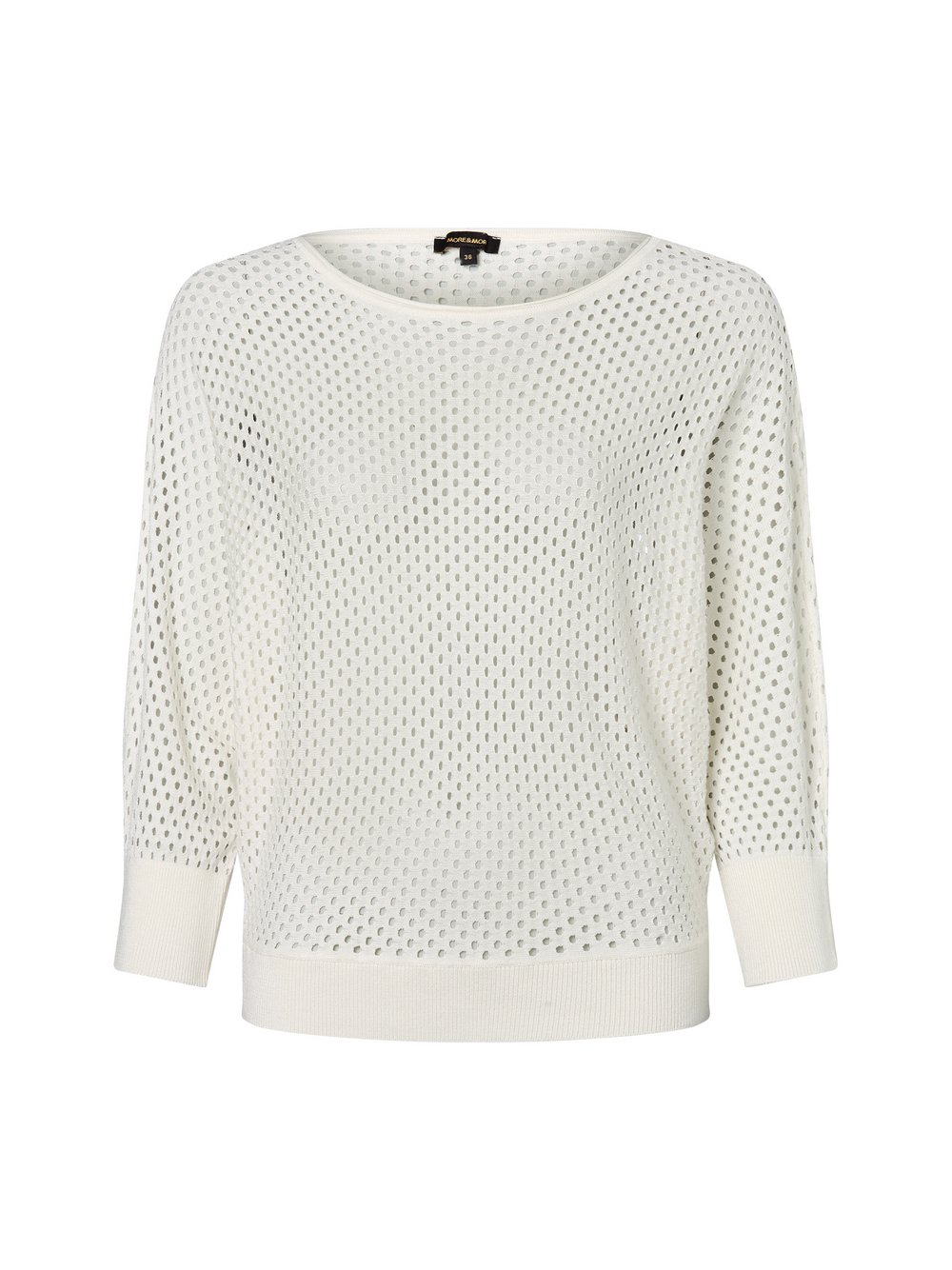 More & More Sweter damski z dzianiny Kobiety wiskoza biały, 46