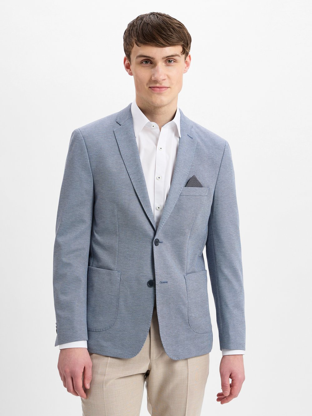 Finshley & Harding Męska kurtka casualowa - Maarten Mężczyźni Modern Fit niebieski, 26