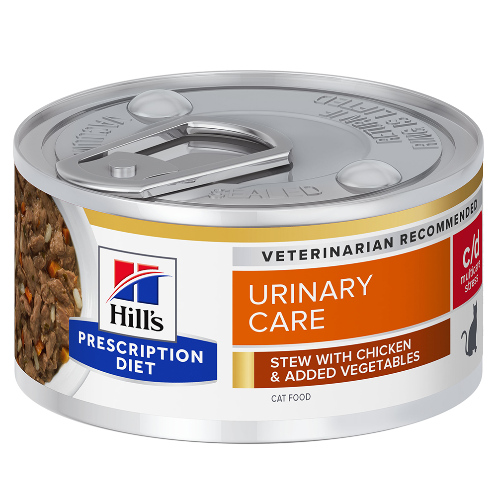 25% taniej! Hill's Prescription Diet, karma mokra dla kota, 12 x 85 g / 24 x 82 g / 24 x 156 g - c/d Multicare Stress Urinary Care, kurczak, 24 x 82 g