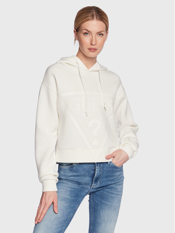 Guess Bluza New Alisa V2YQ08 K7UW2 Biały Relaxed Fit