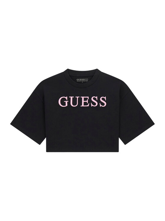 Guess T-Shirt J6RI11 KCNQ4 Czarny Oversize