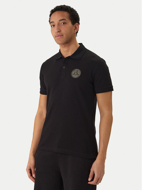 Versace Jeans Couture Polo 80GAGT19 CJ01T Czarny Regular Fit