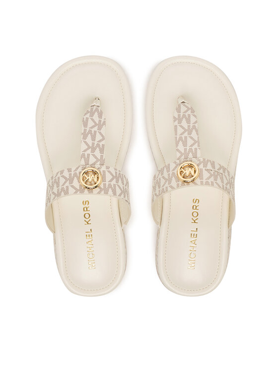 MICHAEL Michael Kors Japonki Koya Flip Flap 40R6KOFA2B Écru