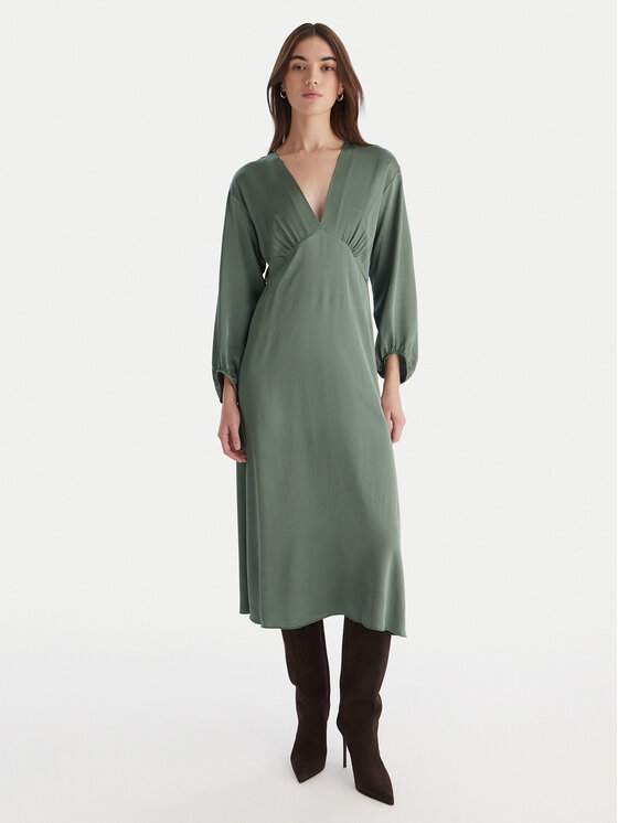 ViCOLO Sukienka koktajlowa TF0250 Zielony Regular Fit