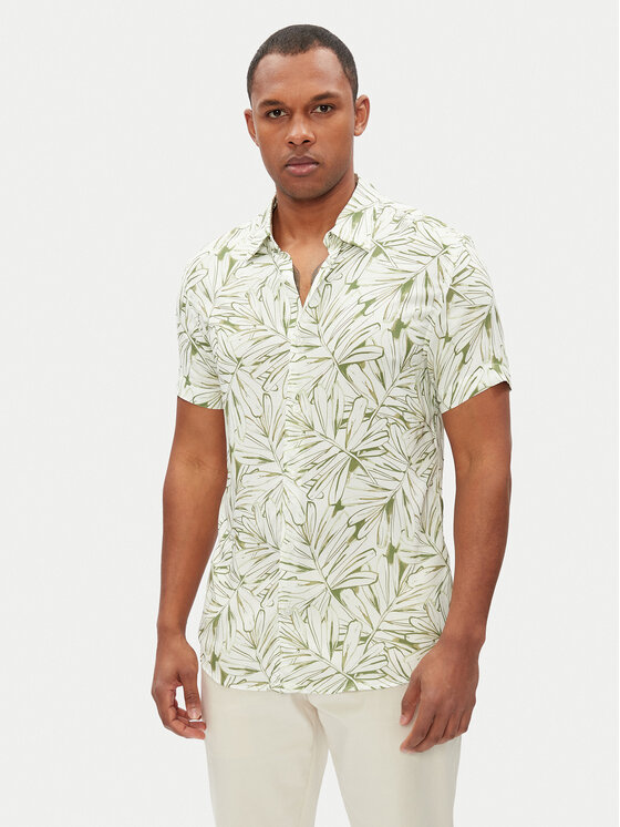 Guess Koszula M5GH75 WD4Z2 Biały Slim Fit