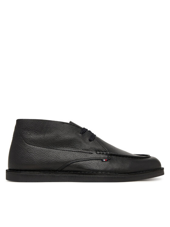 Tommy Hilfiger Półbuty Hilfiger Stitchdown Tbl Lth Chuk FM0FM05743 Czarny