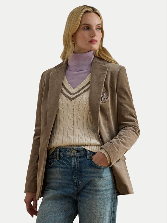 LAUREN RALPH LAUREN Marynarka 200956574003 Beżowy Regular Fit