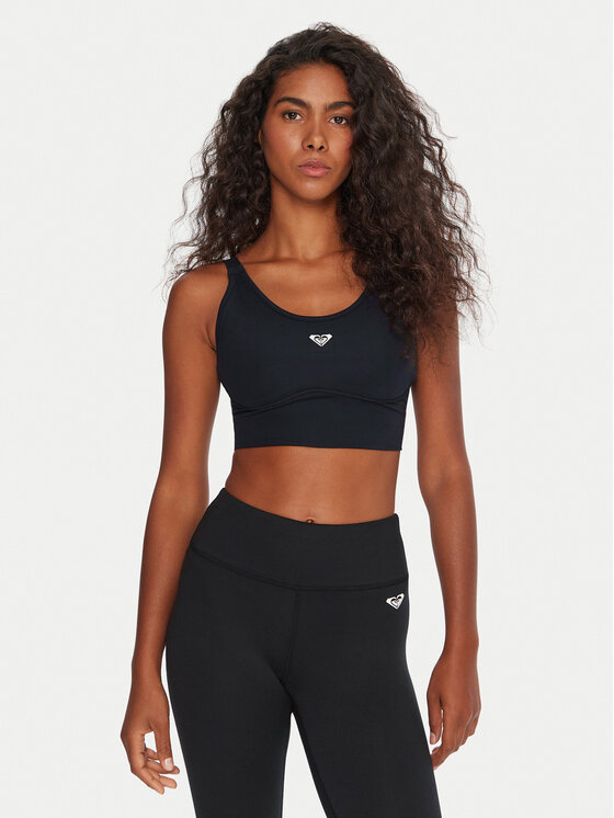 Roxy Biustonosz sportowy Heart Into It Attitude ERJKT04326 Czarny