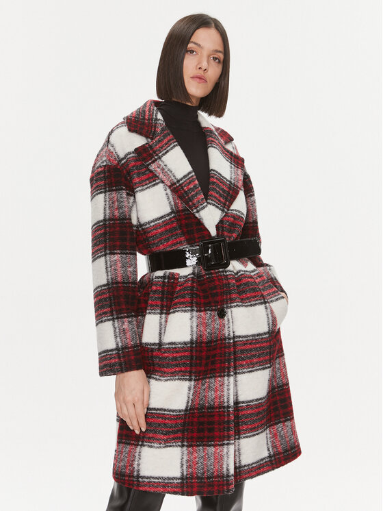 Liu Jo Płaszcz wełniany MF3122 J4577 Kolorowy Relaxed Fit