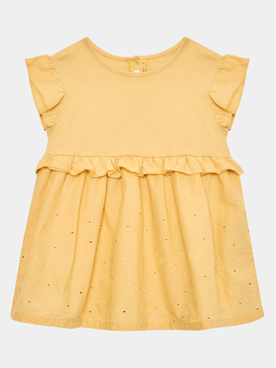 United Colors Of Benetton Sukienka codzienna 47YZAV00B Żółty Regular Fit