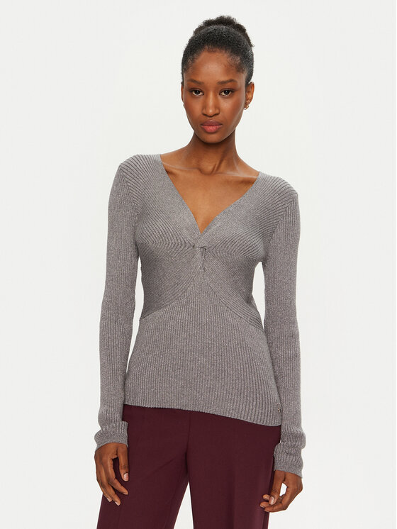 Artigli Sweter ACMA000110 Szary Slim Fit