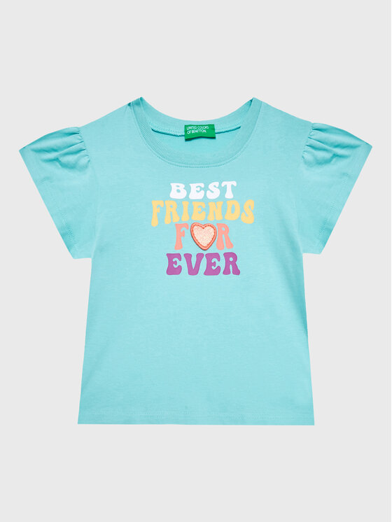 United Colors Of Benetton T-Shirt 3096G107Z Zielony Regular Fit
