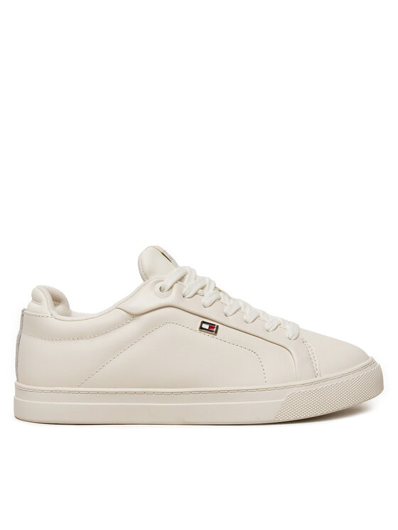 Tommy Hilfiger Sneakersy Icon Court Sneaker Flag FW0FW08327 Écru