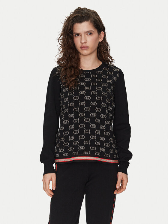 Liu Jo Sport Sweter TF4228 MS63L Czarny Regular Fit