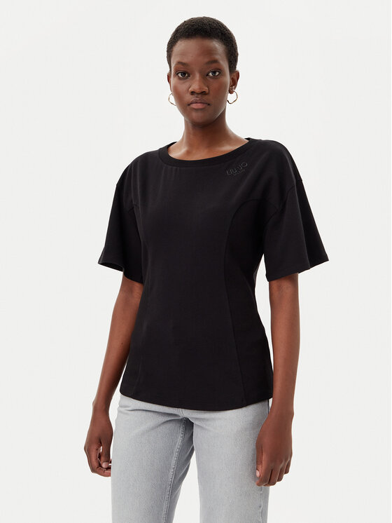 Liu Jo T-Shirt TA5108 JS003 Czarny Regular Fit
