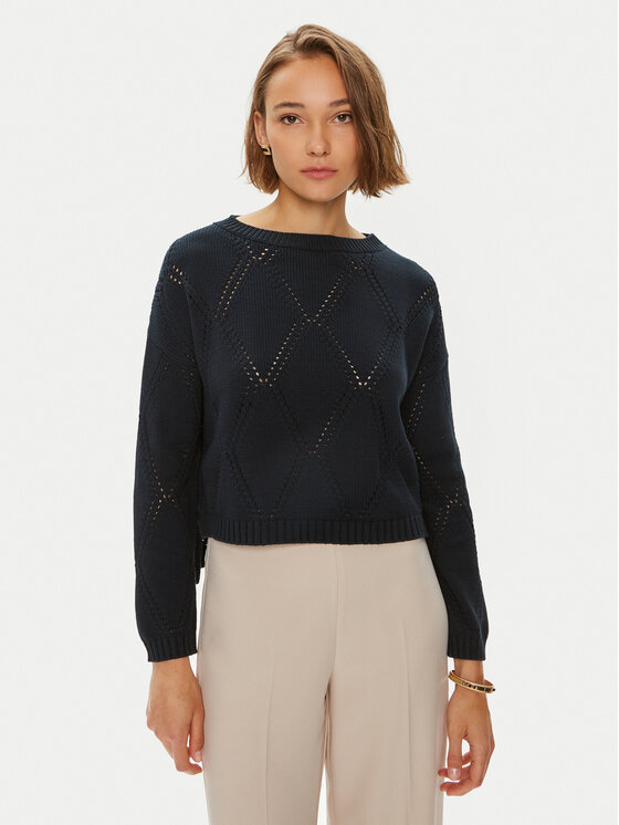 Weekend Max Mara Sweter Abbozzi 2425366161 Granatowy Slim Fit