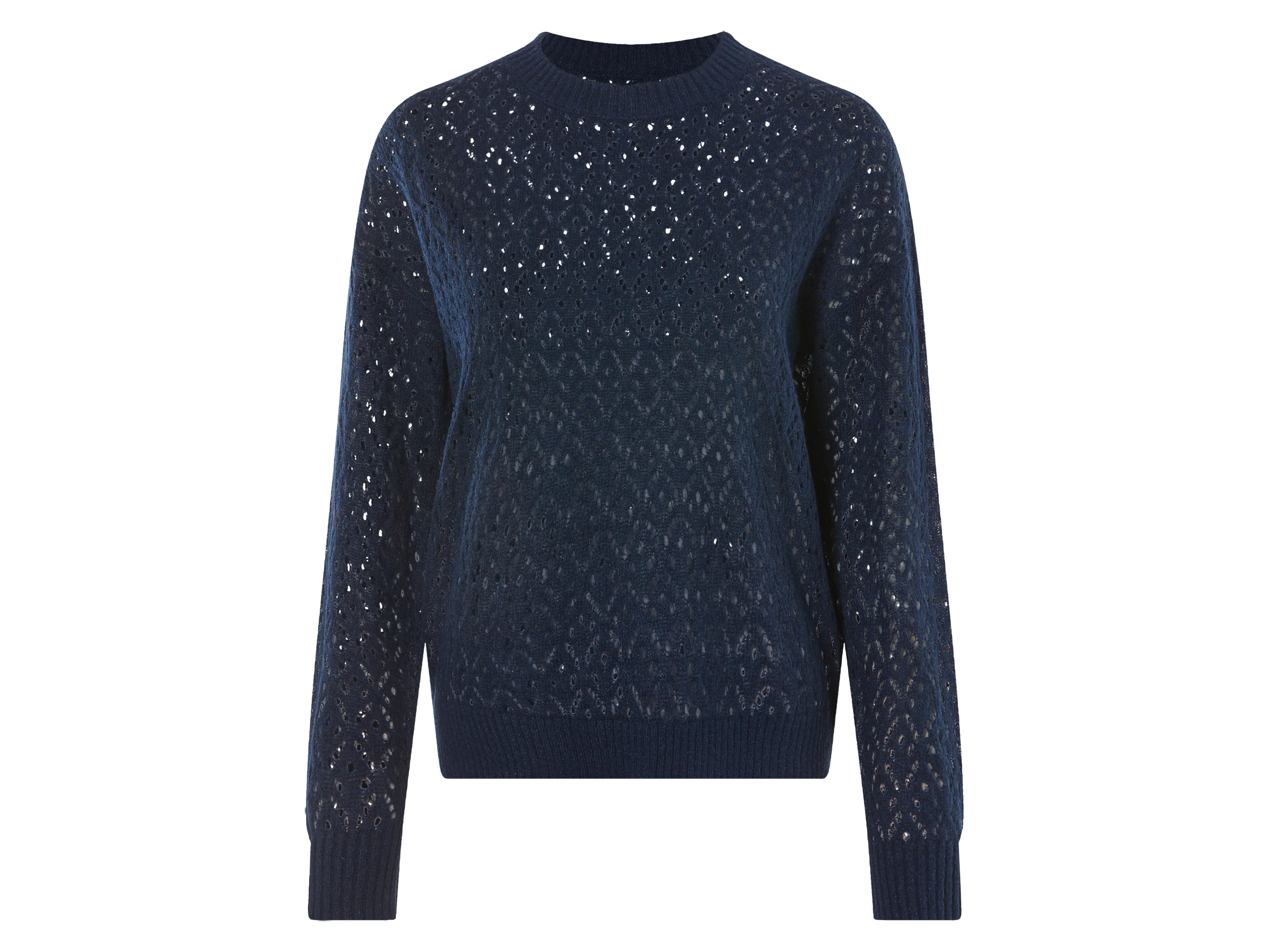 esmara® Sweter ażurowy damski (Niebieski, XS (32-34))