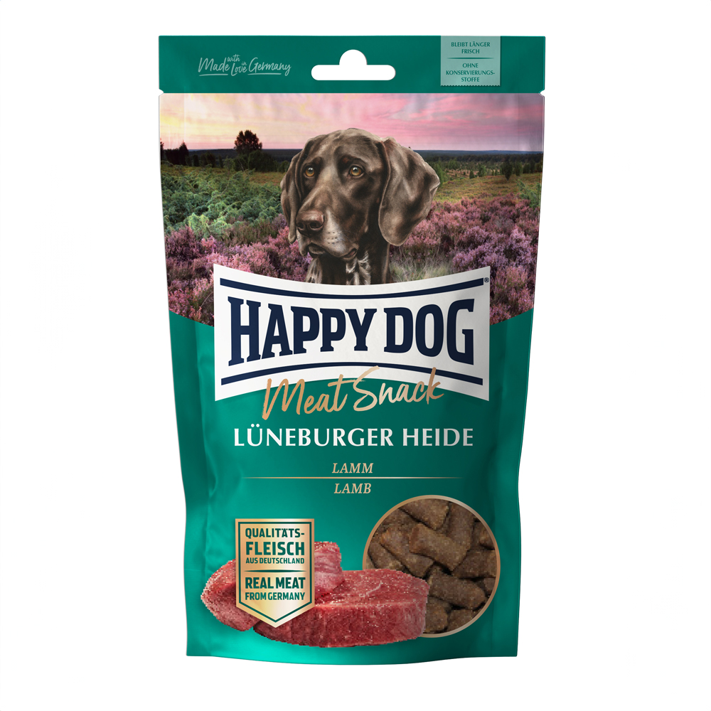 Przekąska Happy Dog Meat - Lüneburger Heide, 6 x 75 g, Jagnięcina (60%)