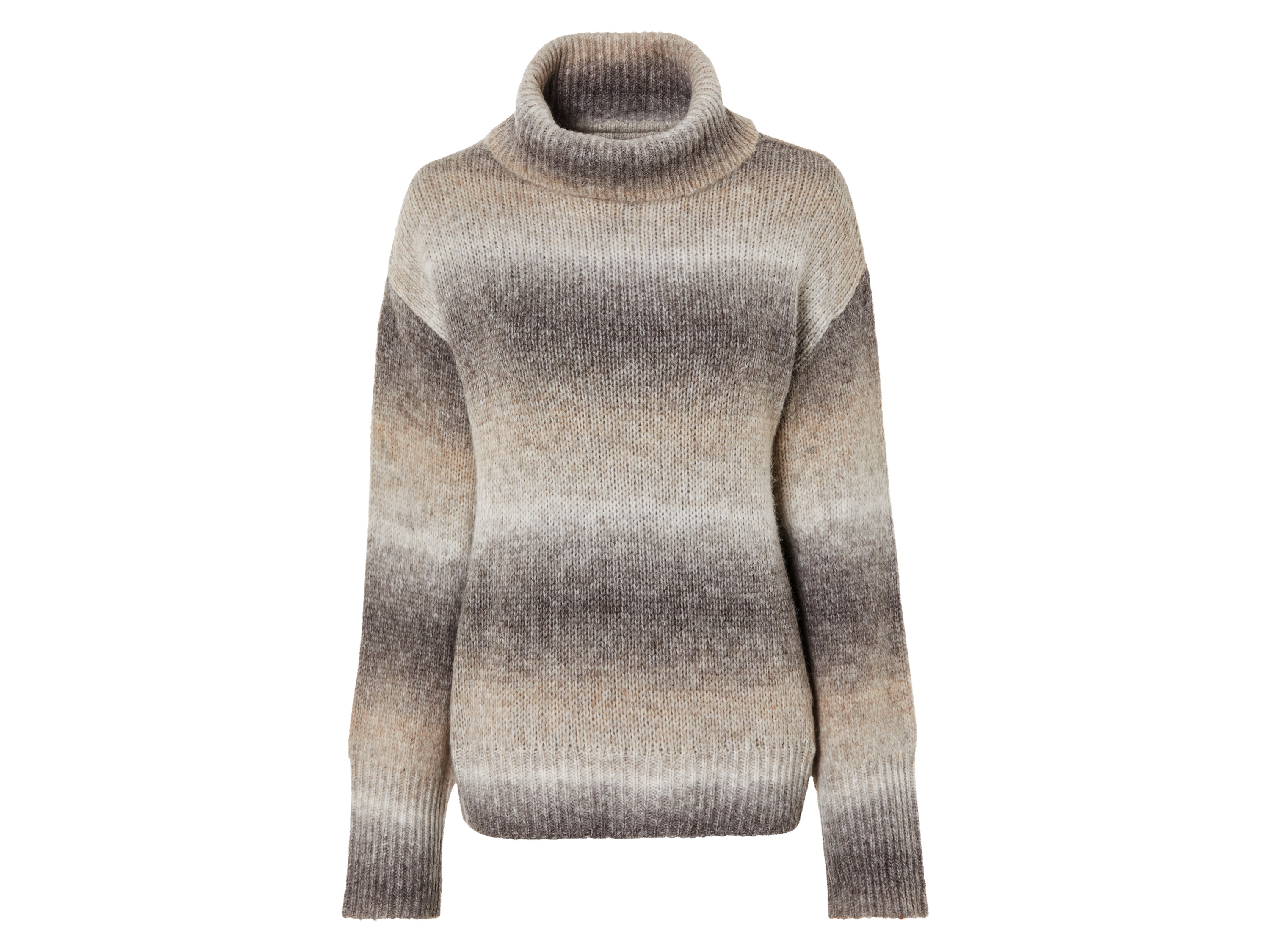 esmara® Sweter damski z wełną  (XS (32/34), szary/biały/beżowy)