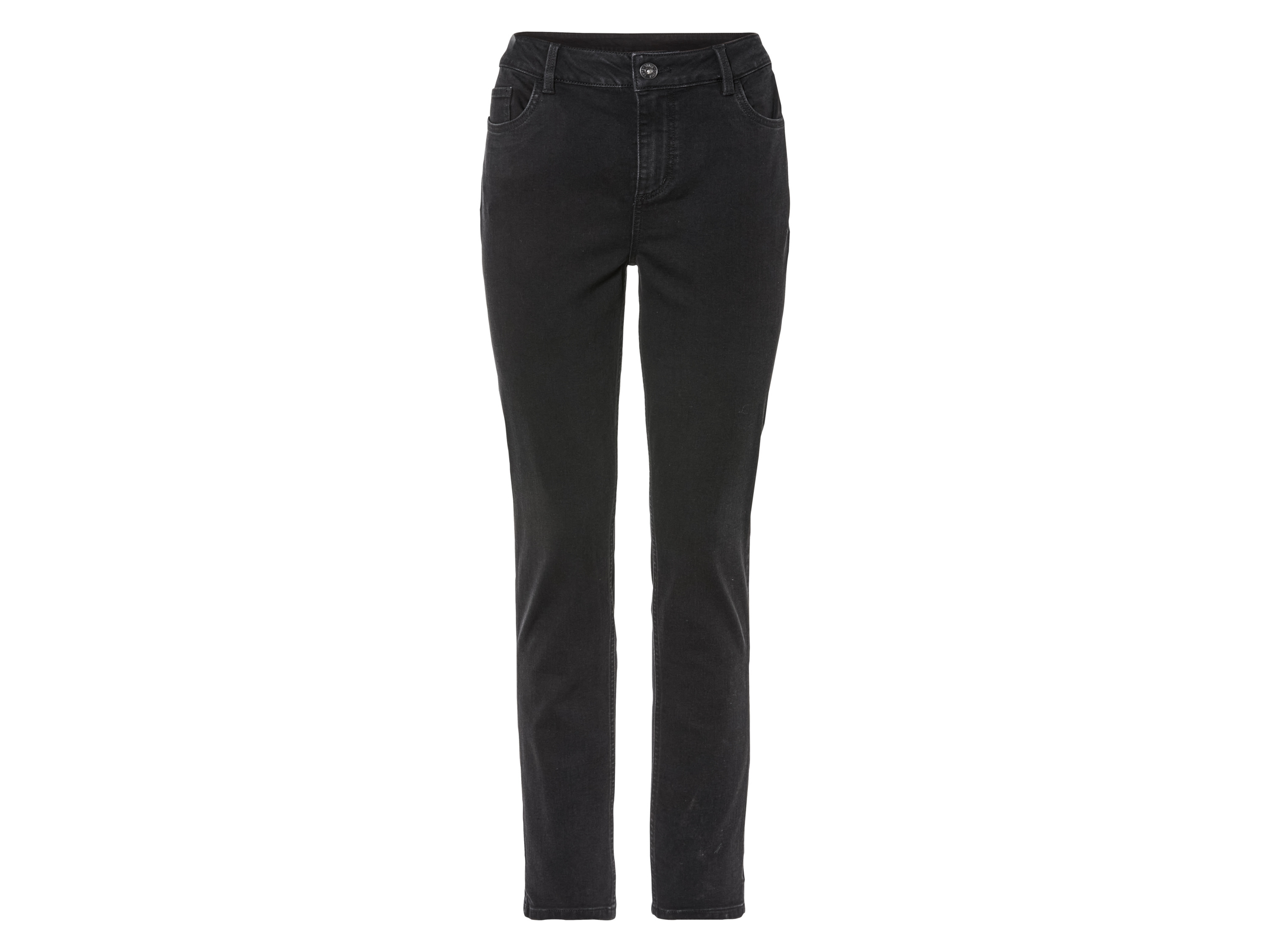 esmara® Spodnie damskie, slim fit (36, wysoka sylwetka, Czarny)