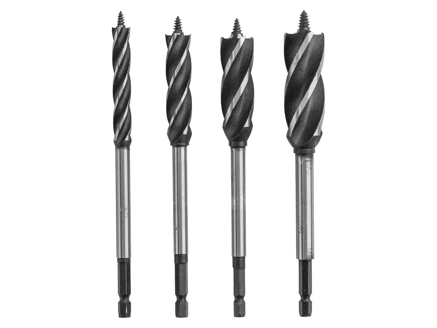 PARKSIDE® Zestaw wierteł spiralnych do drewna (Zestaw z wycentrowaną końcówką 4 szt.)