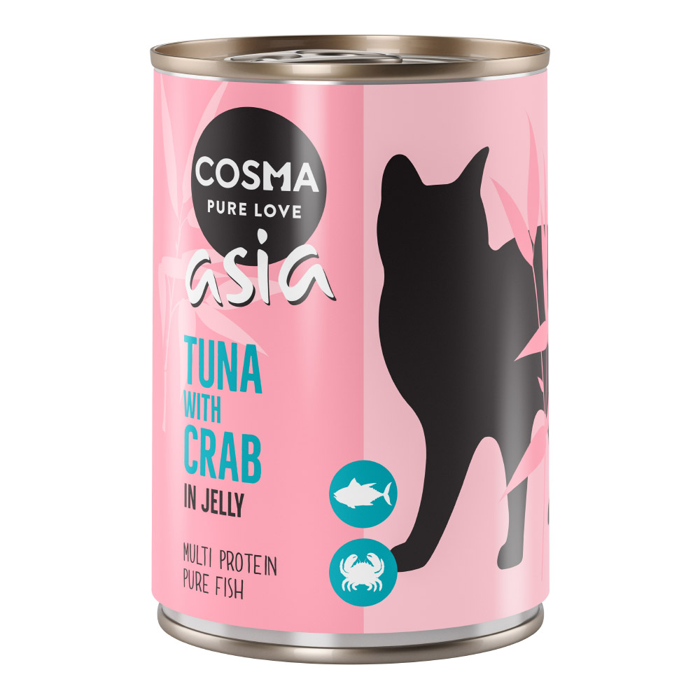 Pakiet Cosma Asia, w galarecie, 12 x 400 g - Tuńczyk z krabami