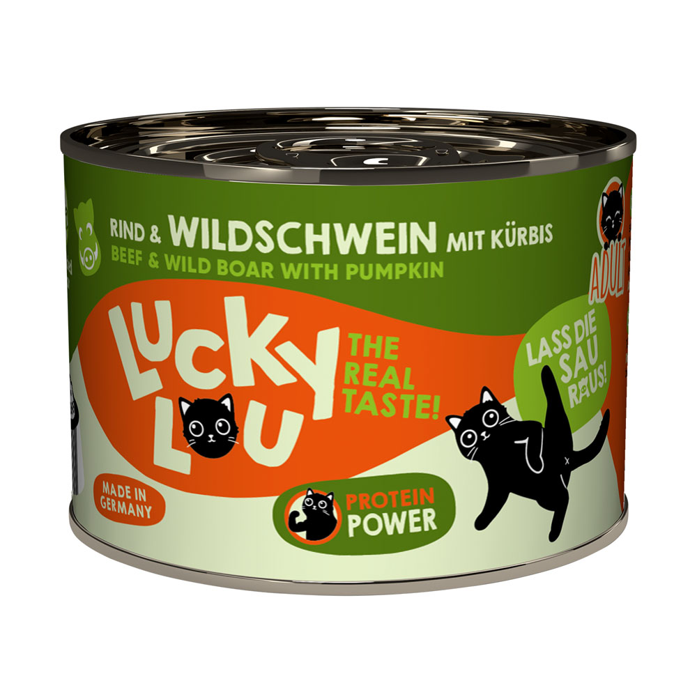 Korzystny pakiet Lucky Lou Adult, 24 x 200 g - Wołowina i dziczyzna