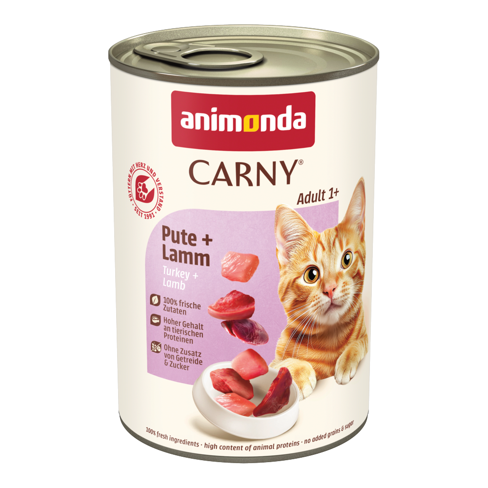 Korzystny pakiet animonda Carny Adult, 12 x 400 g - Indyk z jagnięciną