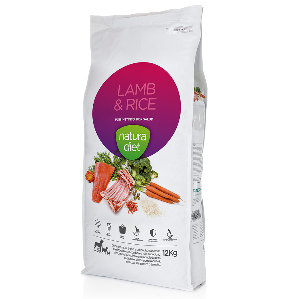 Natura Diet Adult, jagnięcina i ryż  - 12 kg