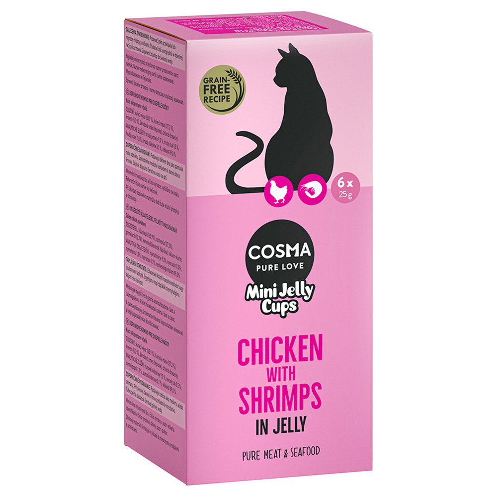 Cosma Mini Jelly Cups, 24 x 25 g  - Kurczak/krewetki