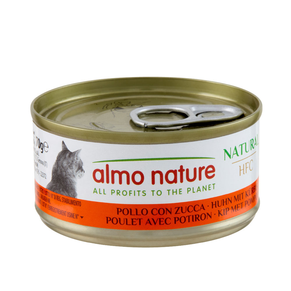 Megapakiet Almo Nature HFC Natural, 24 x 70 g - Kurczak z dynią