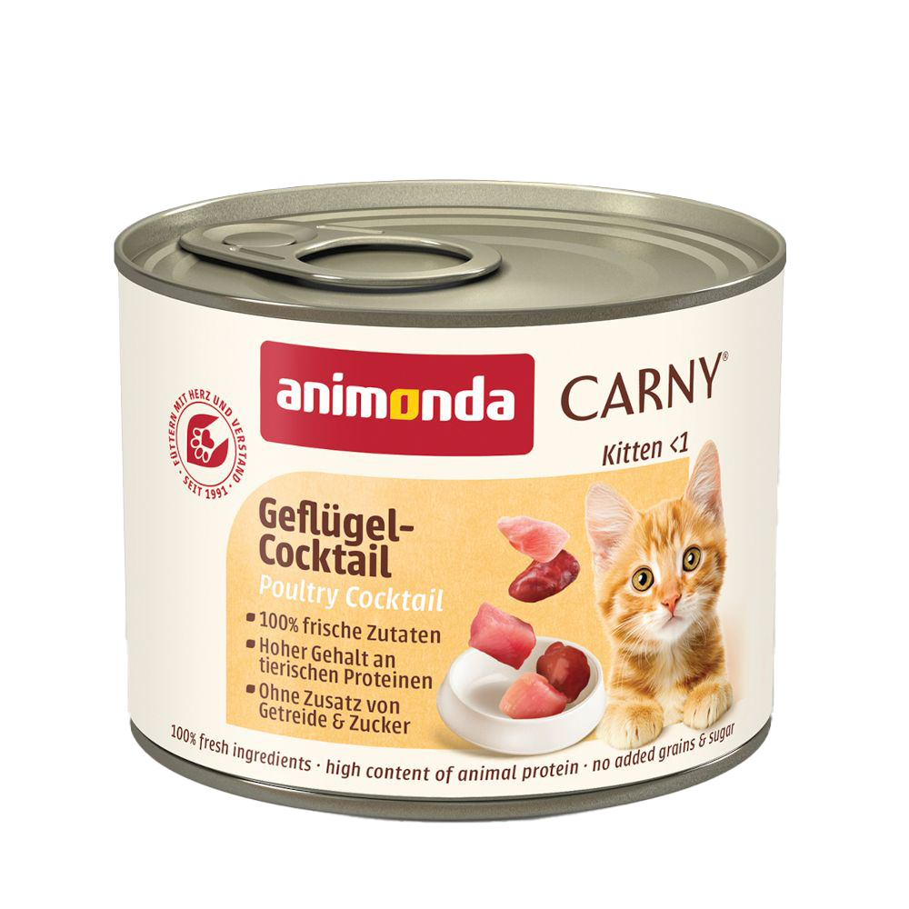 animonda Carny Kitten, 12 x 200 g - Koktajl drobiowy