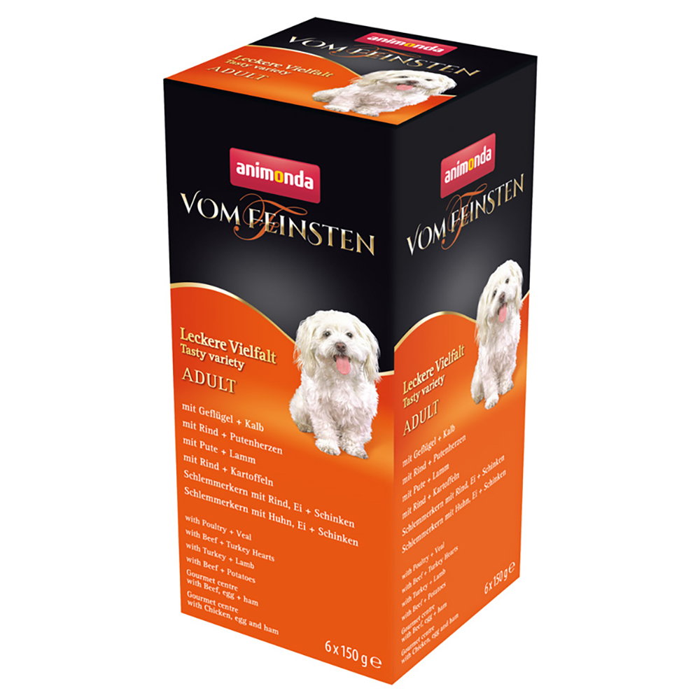 animonda vom Feinsten Adult, pakiet mieszany, 6 x 150 g - Pyszna różnorodność, 6 smaków