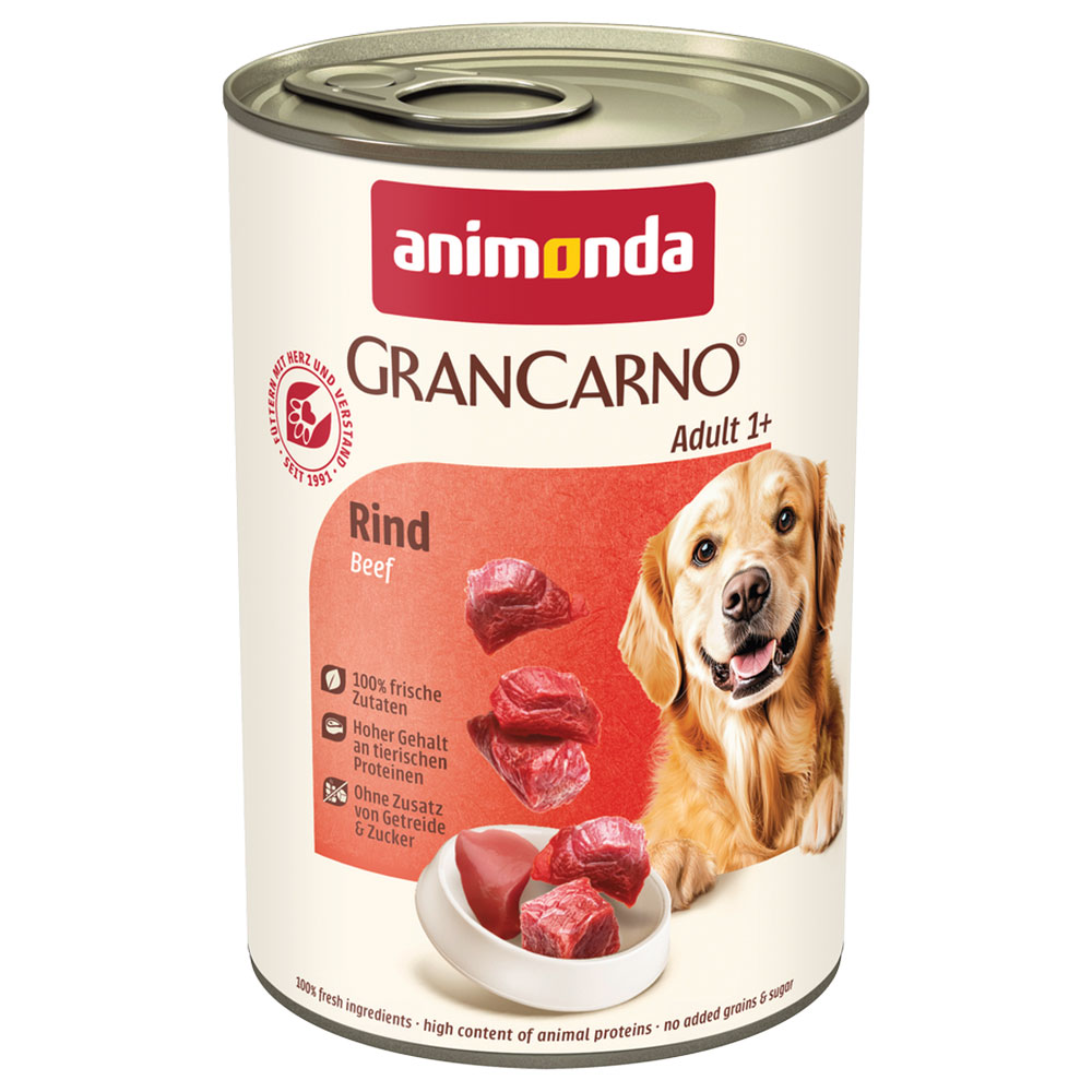 Megapakiet animonda GranCarno Original Adult, 24 x 400 g - Czysta wołowina