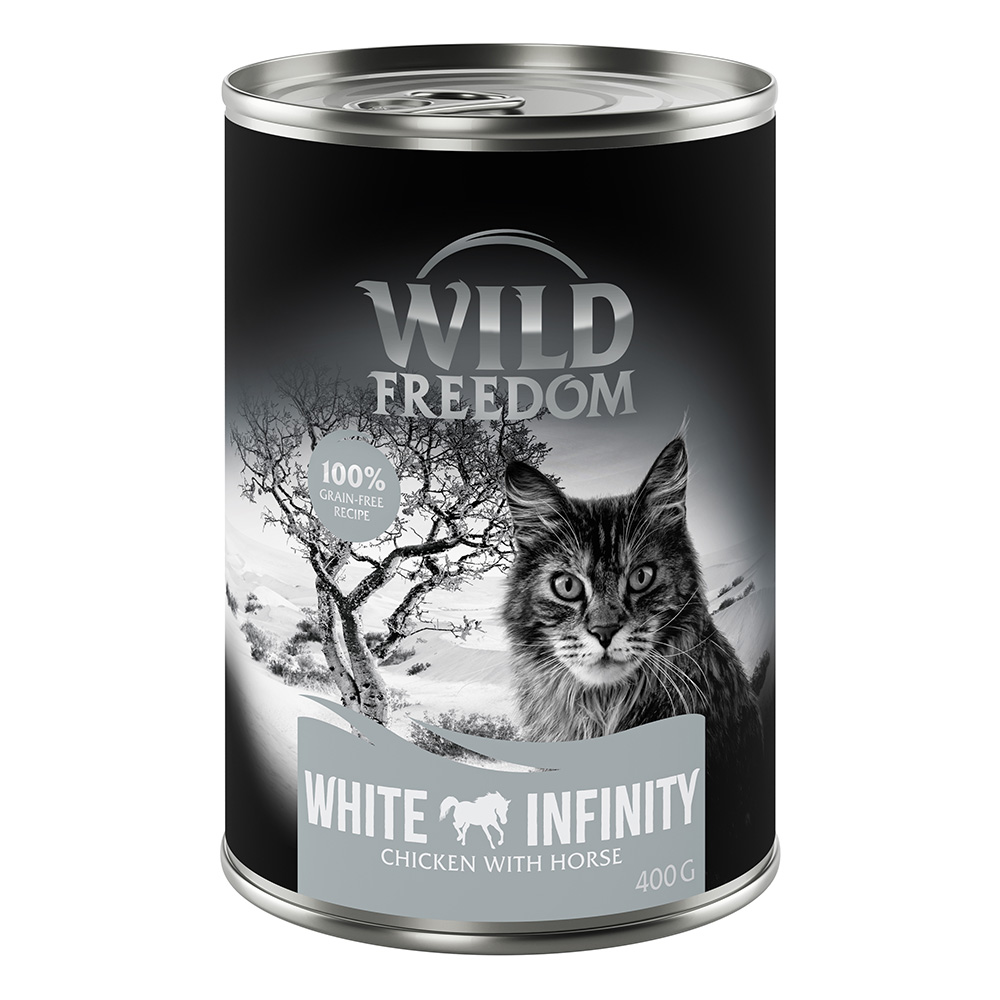 Megapakiet Wild Freedom Adult, 24 x 400 g - White Infinity - Konina i kurczak