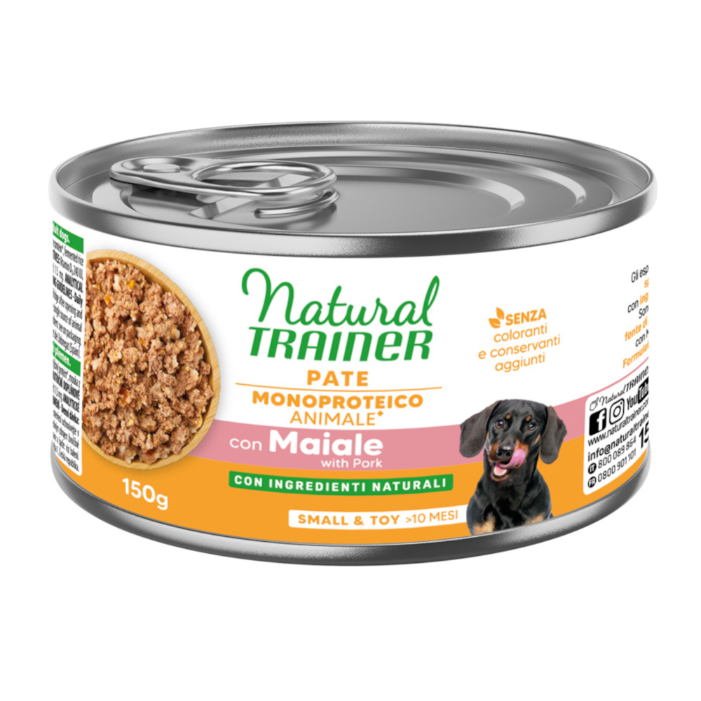 Natural Trainer Pate Monoproteico Small & Toy Adult - Wieprzowina, 150 g miniaturka