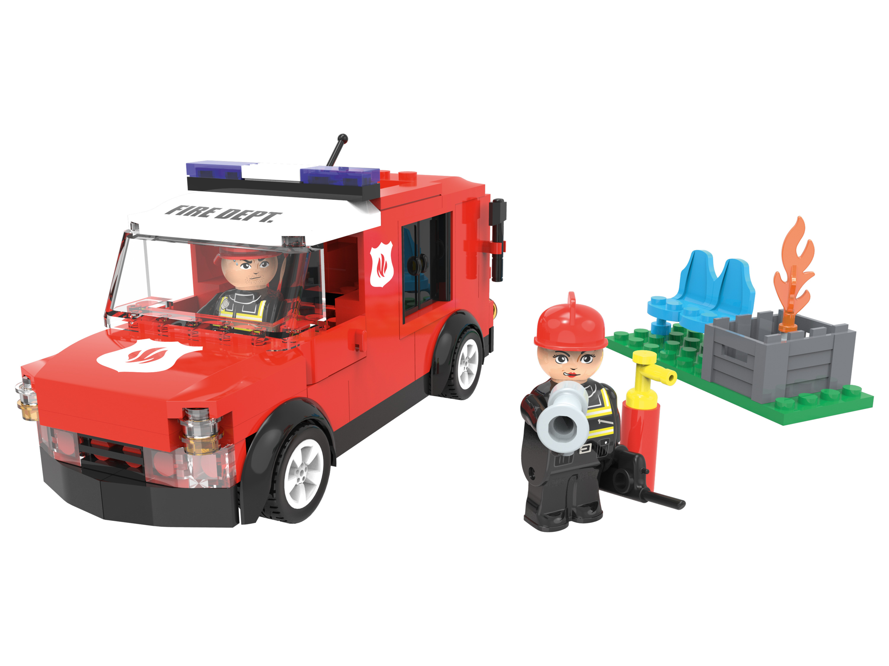 Playtive Clippys Zestaw klocków mały (Straż pożarna) miniaturka