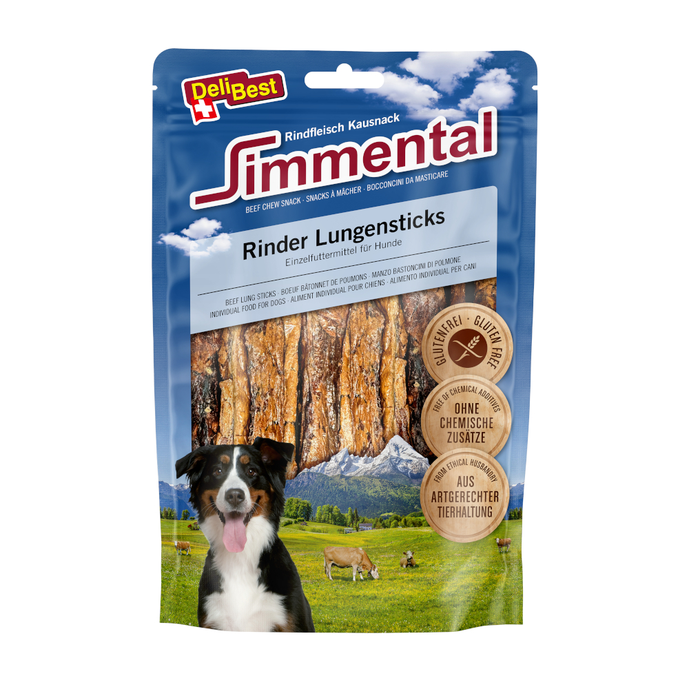 DeliBest Simmental pałeczki z płuc wołowych - 4 x 120 g