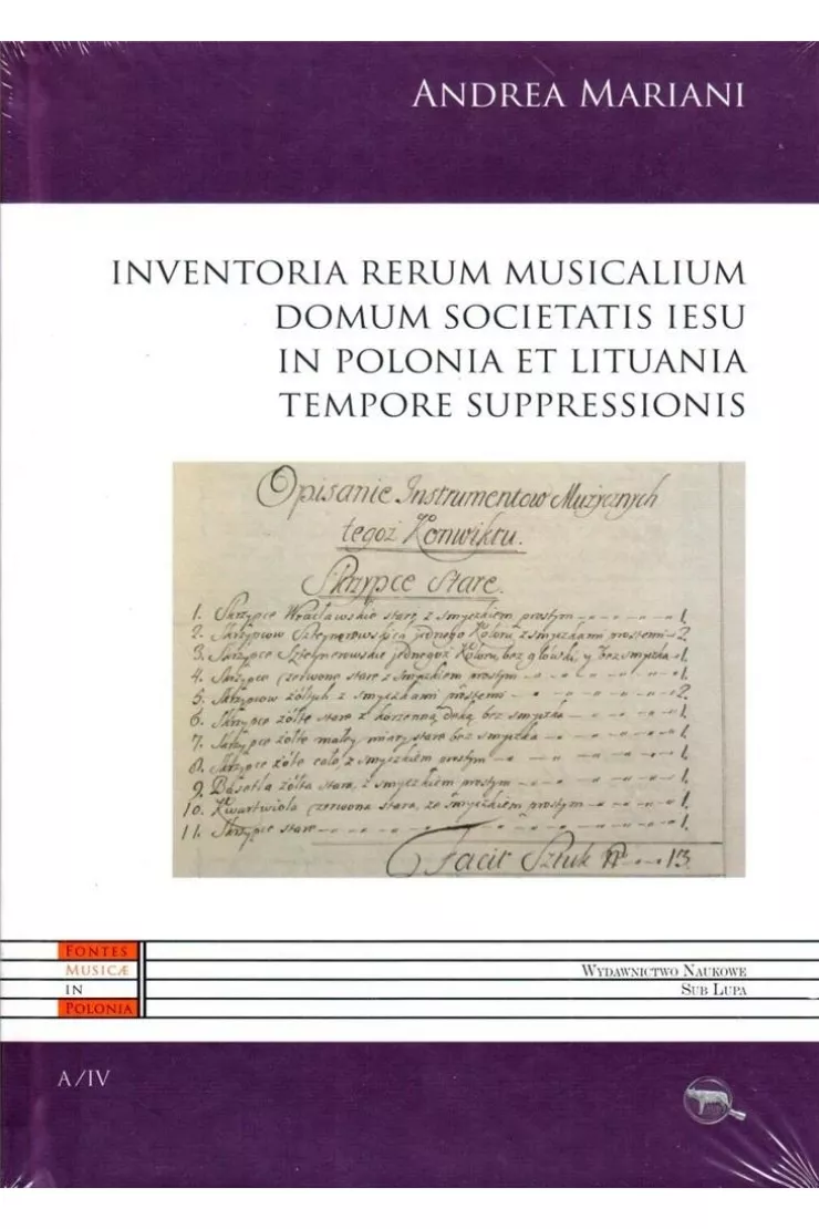 Inventoria Rerum Musicalium Domum Societatis..