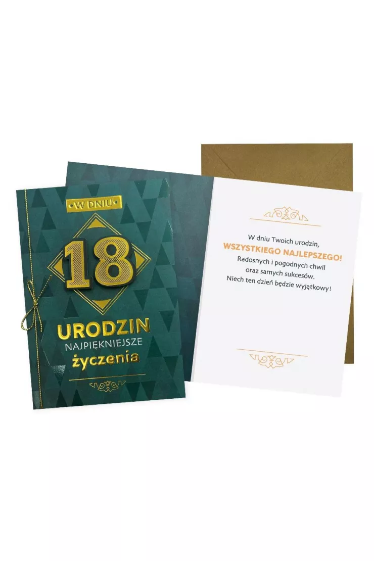 Karnet B6 Urodziny 18 męskie