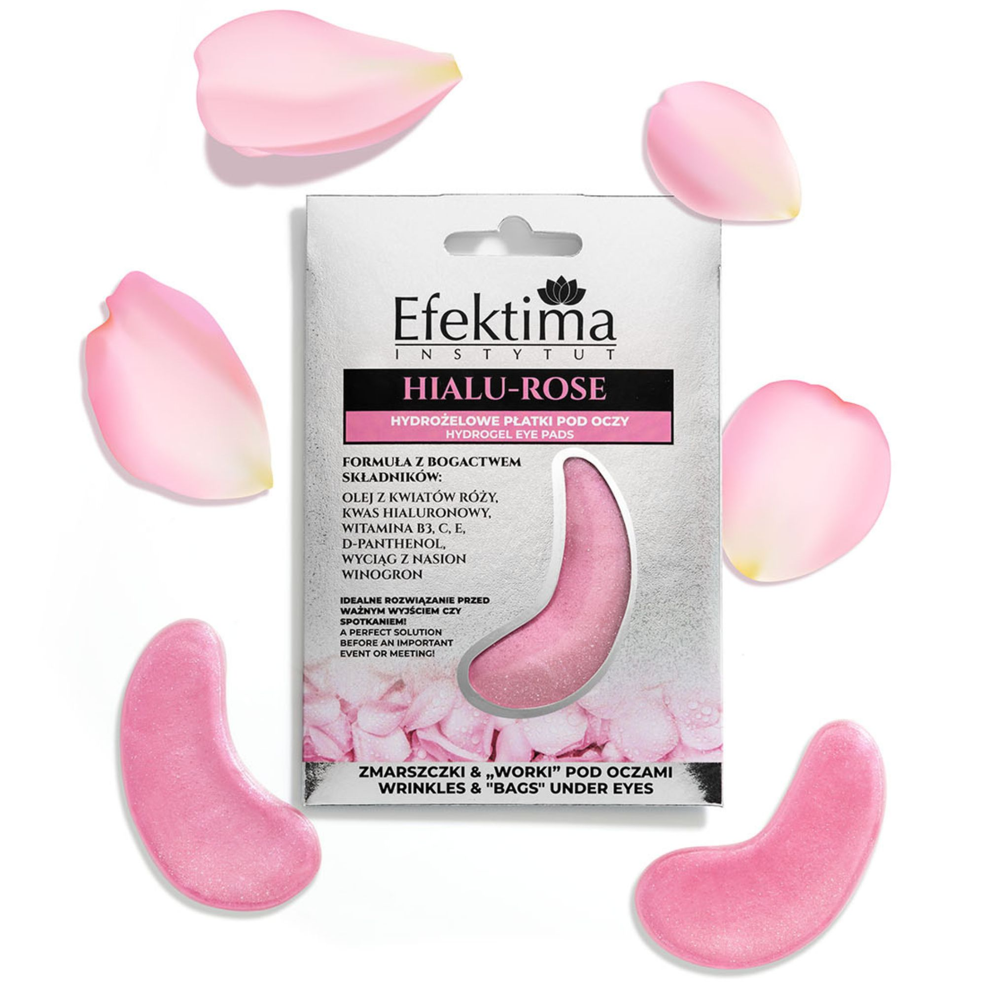 Efektima Hialu-Rose hydrożelowe płatki pod oczy 2 sztuki